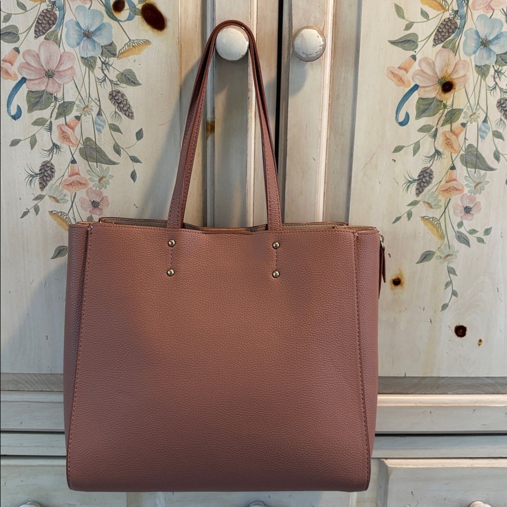 Ann Taylor Vintage Terracotta Shoulder Tote Bag, Man-made Materials